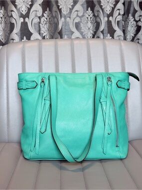 Aimee Kestenberg Green City Slicker Leather Tote